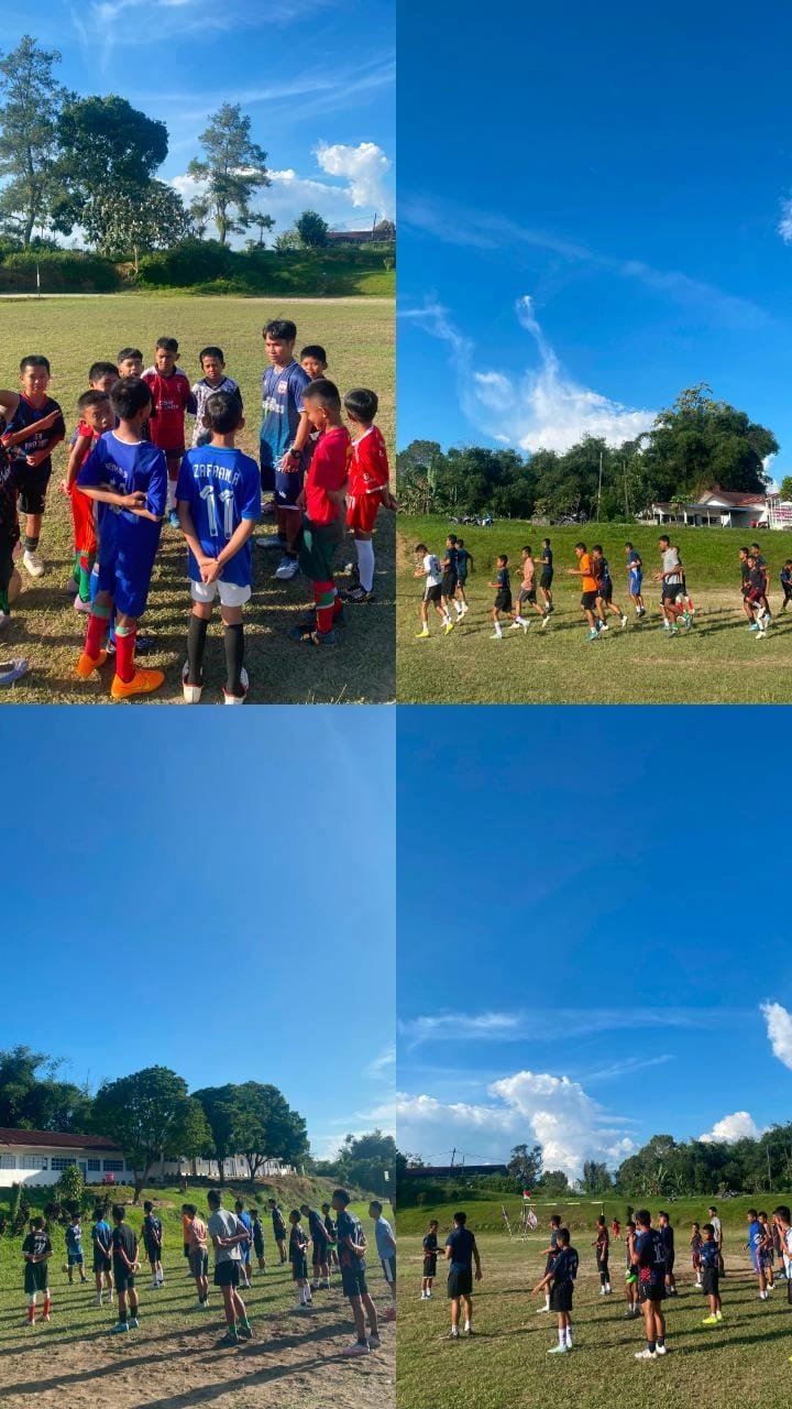 Latihan Pemanasan dan Arahan Coach SSB Raya United